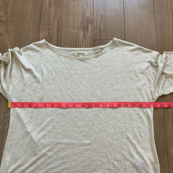 Madewell Long Sleeve Shirt Heather Top Blouse S - Picture 7 of 8
